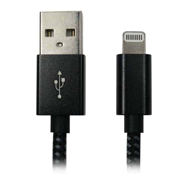 Progressive Robot 1M USB 2.0 to Lightning Black Braided Cable MFI Certified